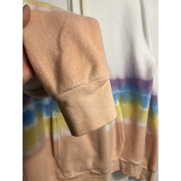 Feat Large Unisex Blanket Blend Hoodie Rainbow Ombré Fleece Soft Sweatshirt - Picture 6 of 13